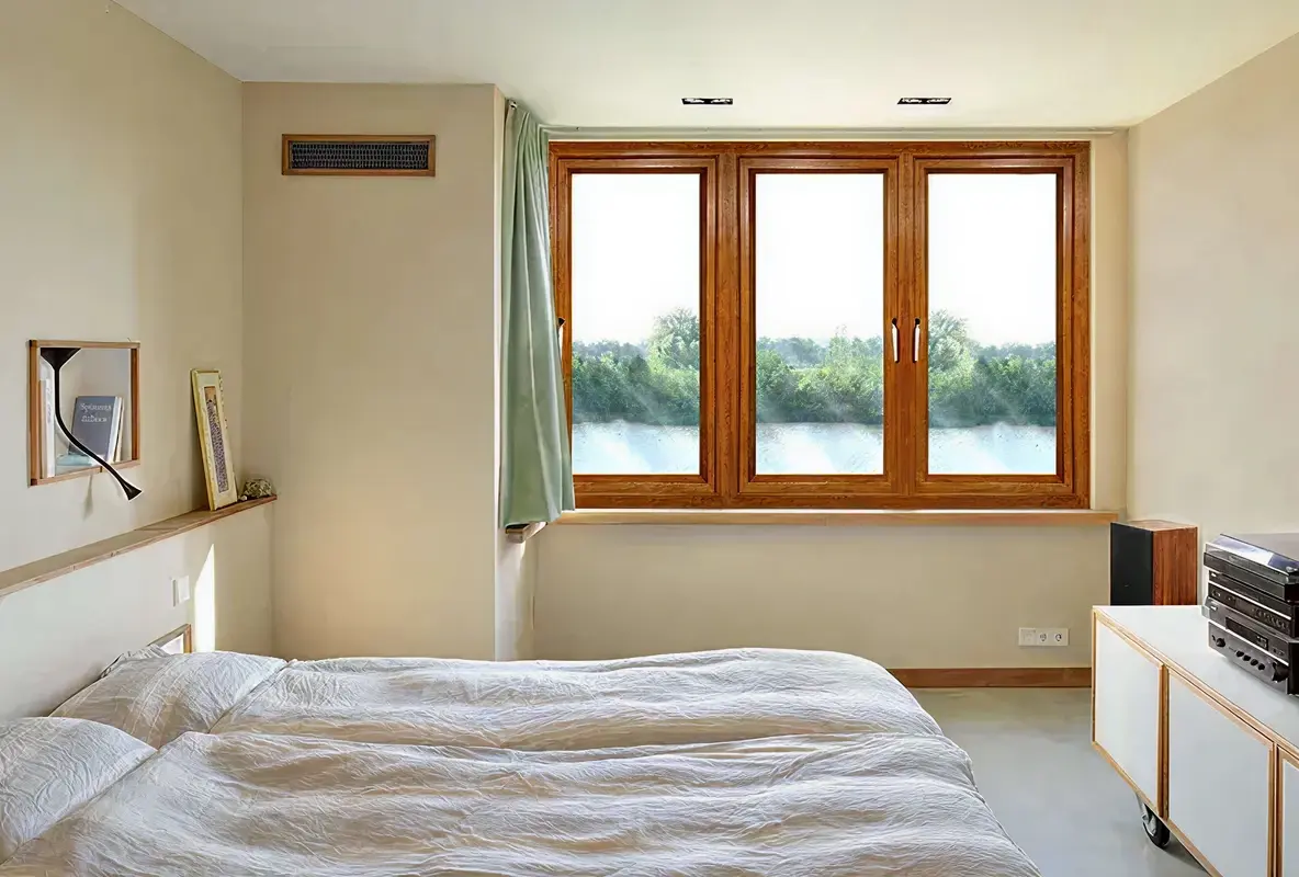 strong uPVC double casement window Windoor Krafts