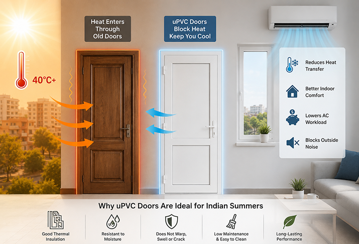 How Do uPVC Doors Keep Interiors Cooler?